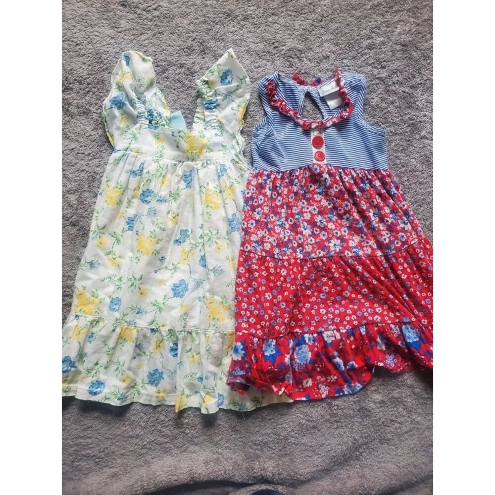 Girls 5T Short Sleeveless Dresses 2pc